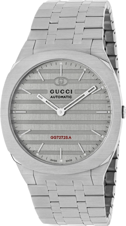 GUCCI,Gucci 25H 40mm,40mm,Stainless Steel,Grey,Automatic,In-house Caliber,Sapphire,Crystal Glass,673127 I1600 1108