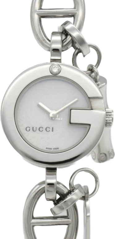 GUCCI,Gucci 22mm,22mm,Stainless Steel,White,Quartz,Sapphire,Crystal Glass,Round,YA107508