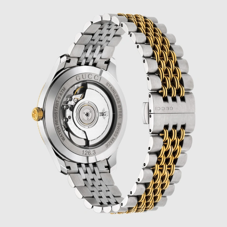 GUCCI,G-Timeless 40mm,40mm,Stainless Steel,Silver,Automatic,Sapphire,Crystal Glass,YA126356
