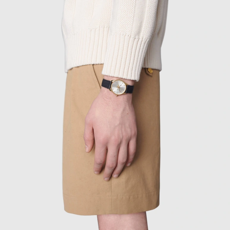 GUCCI,G-Timeless 36mm,36mm,Stainless Steel,Black,Quartz,Sapphire,Crystal Glass,Round,632794 I86A0 1000