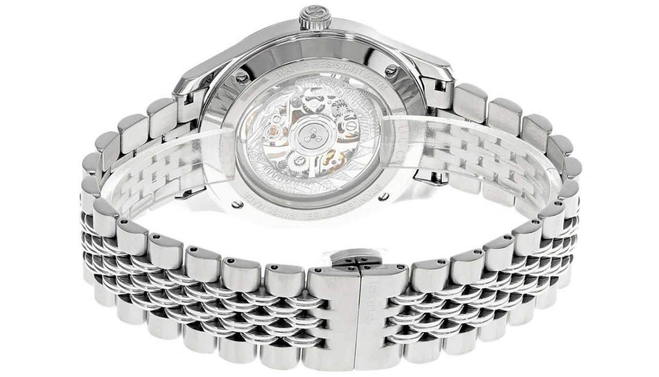 GUCCI,G-Timeless 40mm,40mm,Stainless Steel,Skeleton,Automatic,Round,Silver,663943 I1600 1108