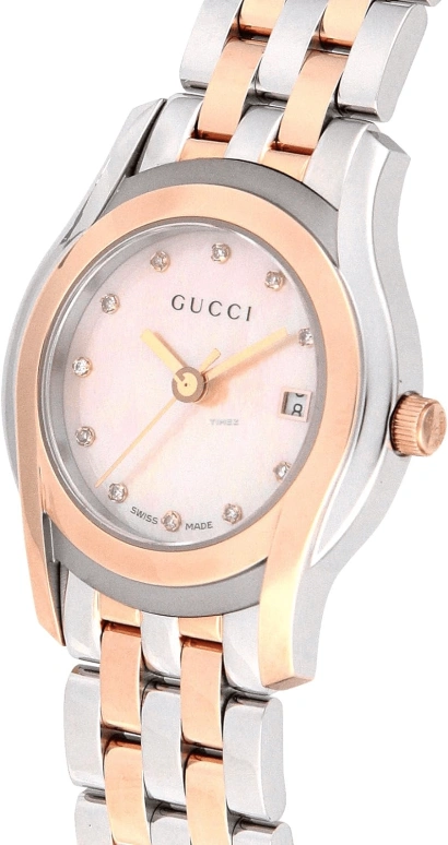 GUCCI,Gucci 26.70mm,26.70mm,Stainless Steel,Pink,Quartz,Day,Sapphire,YA055536