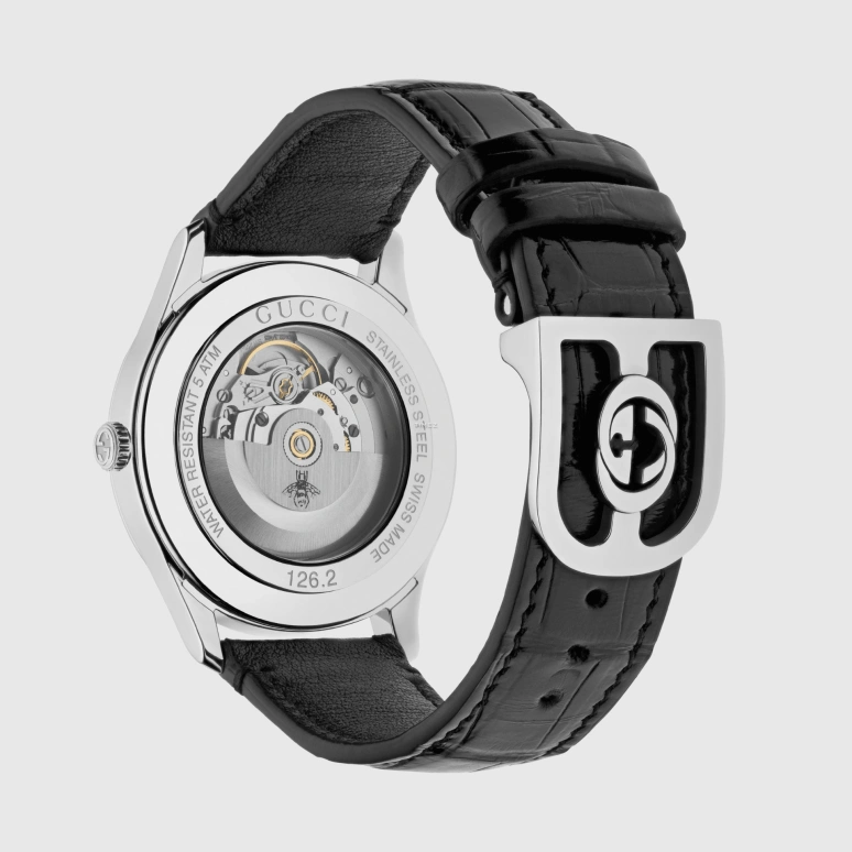 GUCCI,G-Timeless 44mm,44mm,Stainless Steel,Black,Automatic,Sapphire,Crystal Glass,Round,750387 I18V0 8489