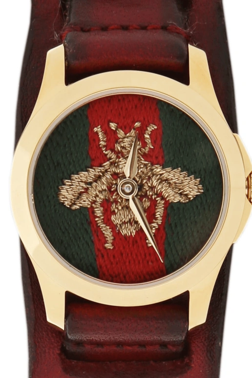 GUCCI,Gucci 27mm,27mm,Stainless Steel,Multi-Color,Green,Red,Yellow,Quartz,Sapphire,Crystal Glass,Round,YA126546