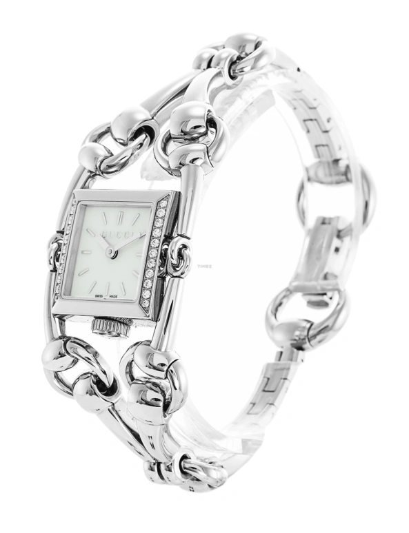 GUCCI,Gucci 25mm,25mm,Stainless Steel,White,Quartz,Sapphire,Square,YA116505