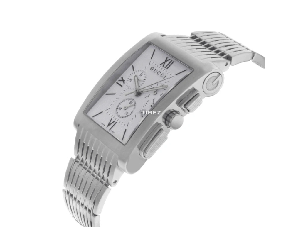 GUCCI,Gucci 29.50x34mm,29.50x34mm,Stainless Steel,White,Quartz,Chronograph,Day,YA086310