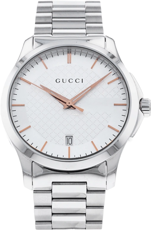 GUCCI,G-Timeless 38mm,38mm,Stainless Steel,Silver White,Sapphire,Crystal Glass,YA126442