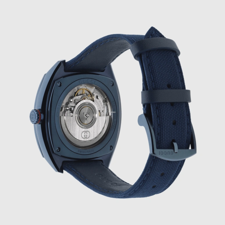 GUCCI,Interlocking 41mm,41mm,Stainless Steel,Blue,Automatic,Sapphire,Crystal Glass,Cushion,804989 IE4A0 8595