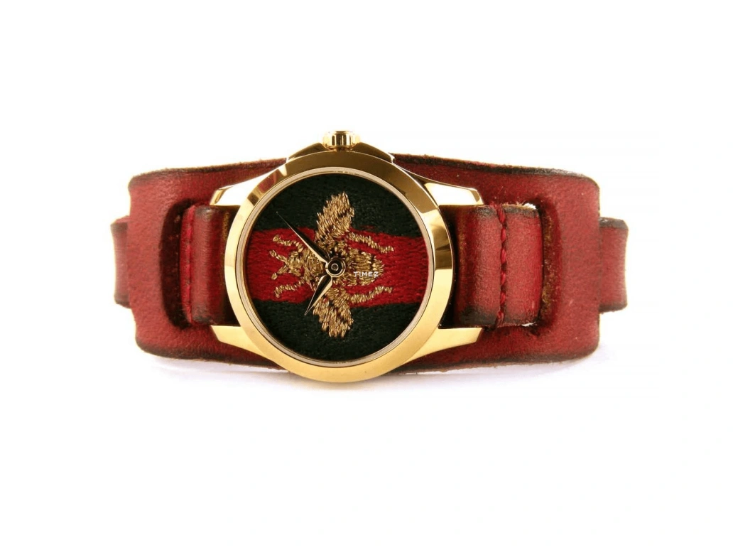 GUCCI,Gucci 27mm,27mm,Stainless Steel,Multi-Color,Green,Red,Yellow,Quartz,Sapphire,Crystal Glass,Round,YA126546