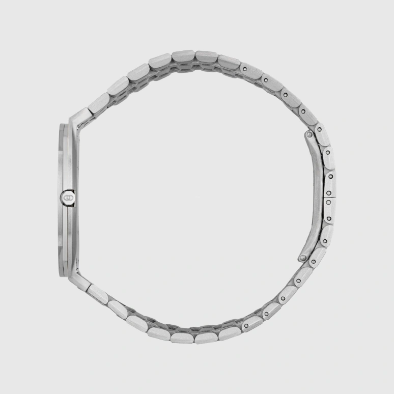 GUCCI,Gucci 25H 34mm,34mm,Stainless Steel,White,Quartz,Sapphire,Crystal Glass,Round,673109 I16F0 1108