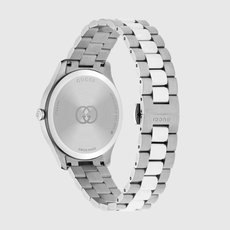 GUCCI,G-Timeless 38mm,38mm,Stainless Steel,Silver,Quartz,Day,Sapphire,Crystal Glass,793968 I1600 1108