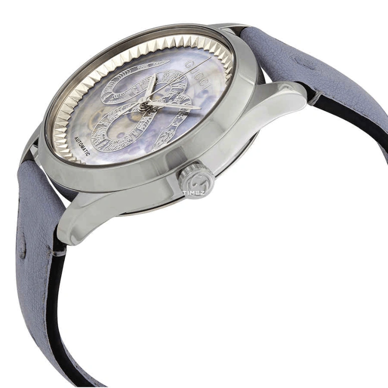 GUCCI,G-Timeless 38mm,38mm,Stainless Steel,Transparent,White,Automatic,Sapphire,Crystal Glass,Round,YA1264113