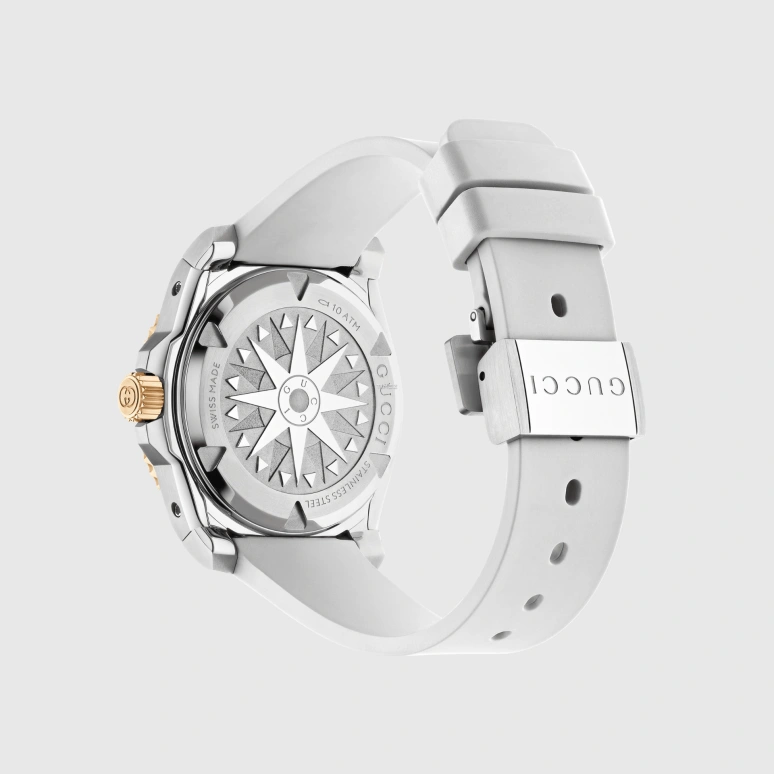 GUCCI,Gucci Dive 36mm,36mm,Stainless Steel,Ceramic,White,Automatic,Sapphire,Crystal Glass,Round,834495 IFAA0 8504