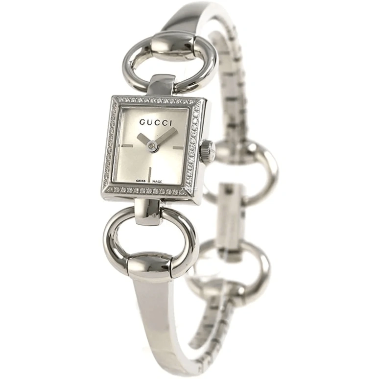 GUCCI,Tornabuoni 19mm,19mm,Stainless Steel,Silver,Quartz,Sapphire,Crystal Glass,Square,YA120506