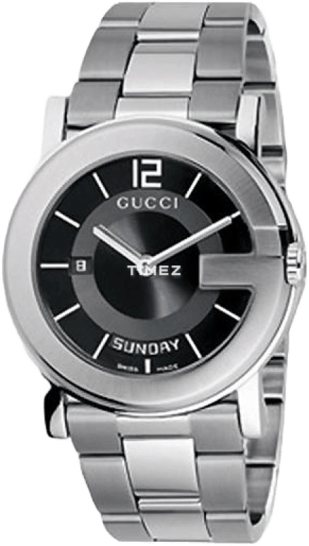 GUCCI,Other 38mm,38mm,Stainless Steel,Black,Sapphire,Crystal Glass,YA101305