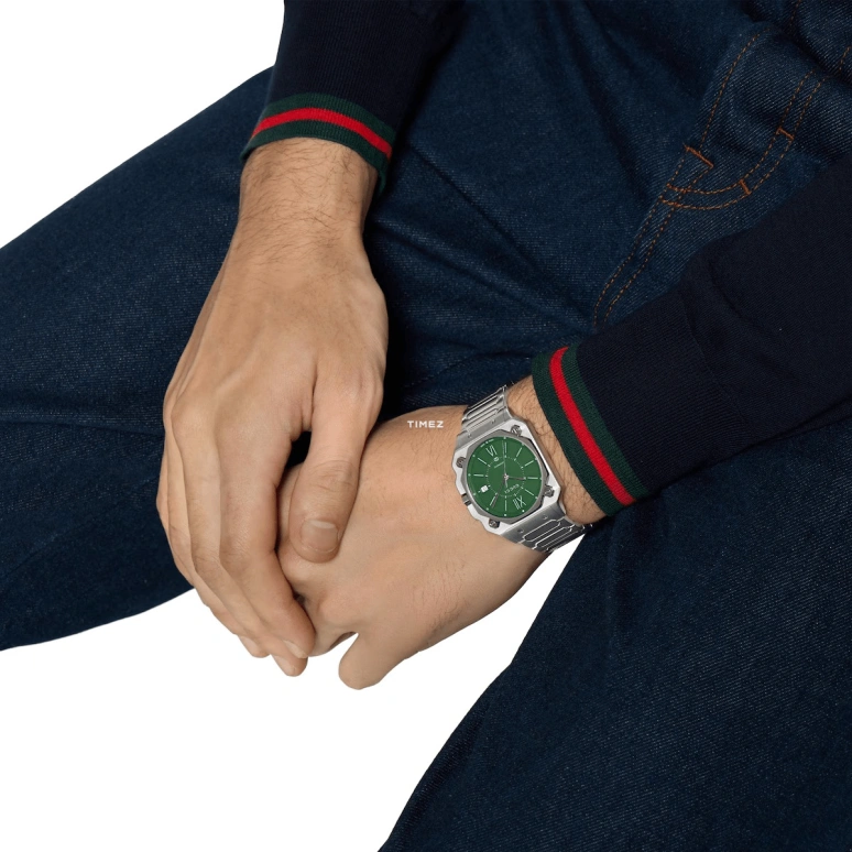 GUCCI,G-Flat 36mm,36mm,Stainless Steel,Green,Automatic,Day,Sapphire,Crystal Glass,831018 I1600 8512