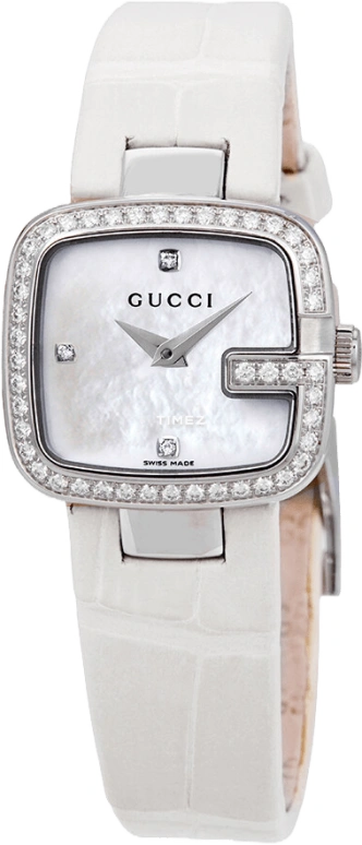 GUCCI,Gucci 24x22.50mm,24x22.50mm,Stainless Steel,White,Quartz,Sapphire,Square,YA125514