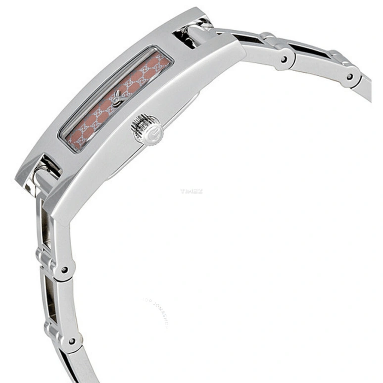 GUCCI,Gucci 12x32mm,12x32mm,Stainless Steel,Pink,Quartz,Sapphire,Rectangular,YA039538