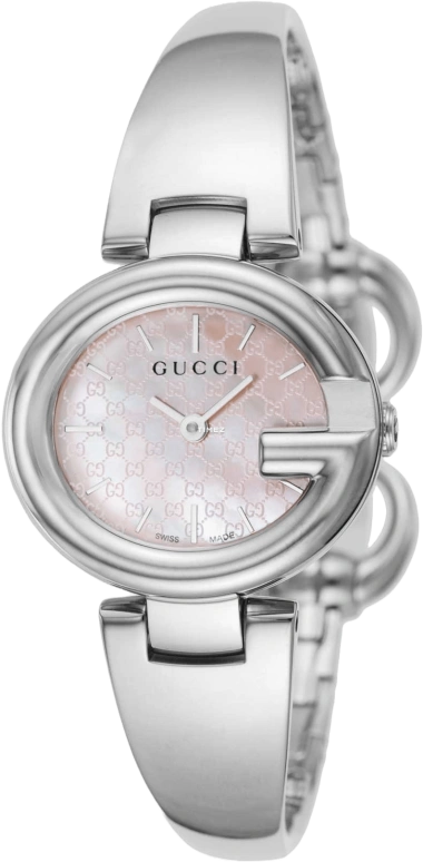 GUCCI,Gucci 26x24mm,26x24mm,Stainless Steel,Pink,Quartz,Sapphire,Crystal Glass,Round,YA134510