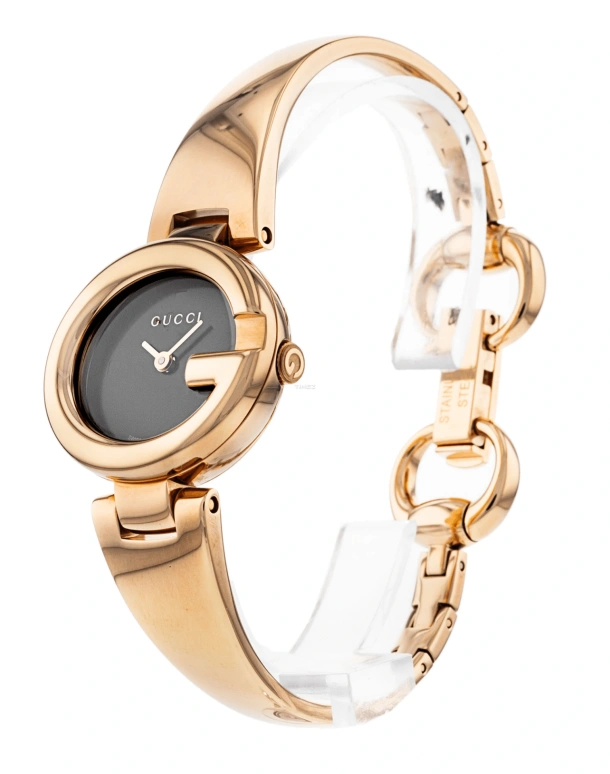 GUCCI,Guccissima 27mm,27mm,Stainless Steel,Black,Quartz,Sapphire,Crystal Glass,Oval,YA134509