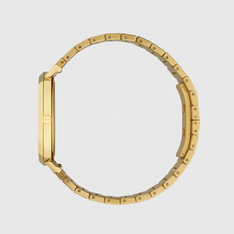 GUCCI,Grip 38mm,38mm,Yellow Gold,Gold,Sapphire,Crystal Glass,YA157409