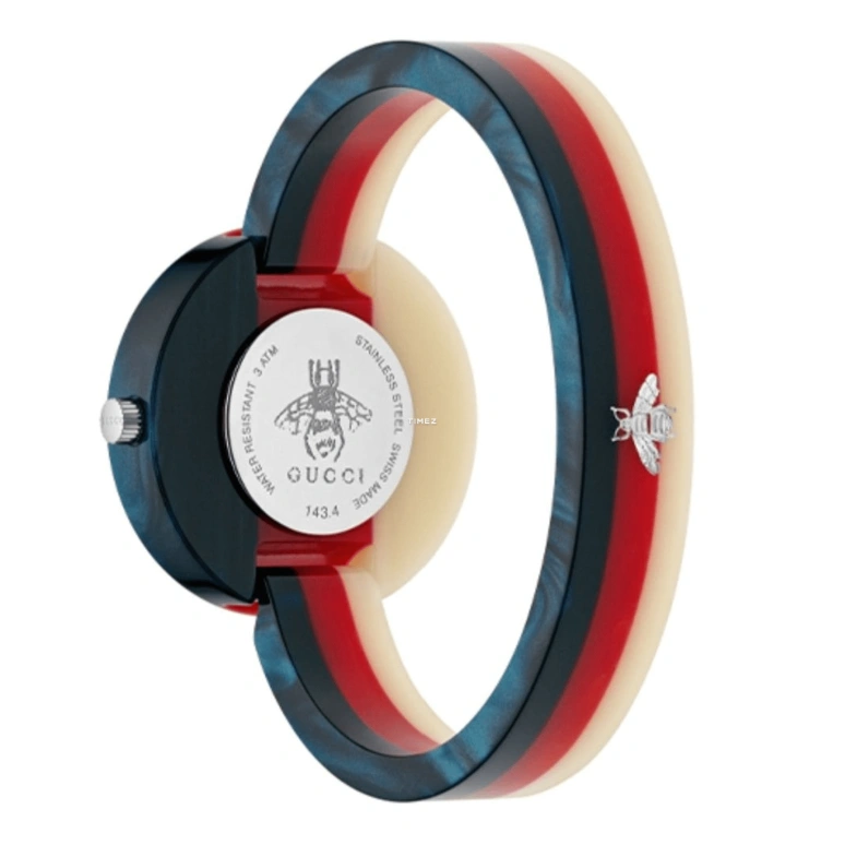 GUCCI,Gucci 35mm,35mm,Plastic,Resin,White,Quartz,Sapphire,Round,YA143404
