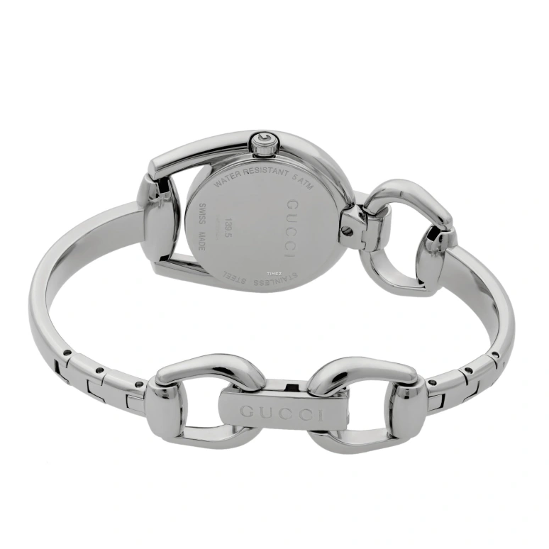 GUCCI,Horsebit 28mm,28mm,Stainless Steel,White,Quartz,Sapphire,Crystal Glass,Round,YA139506