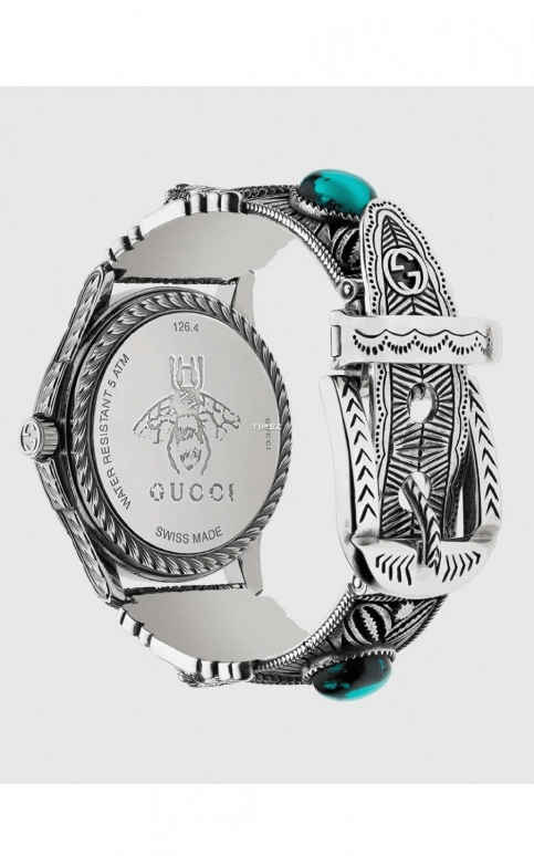 GUCCI,Gucci 38mm,38mm,Stainless Steel,Blue,Quartz,Sapphire,Round,YA1264009