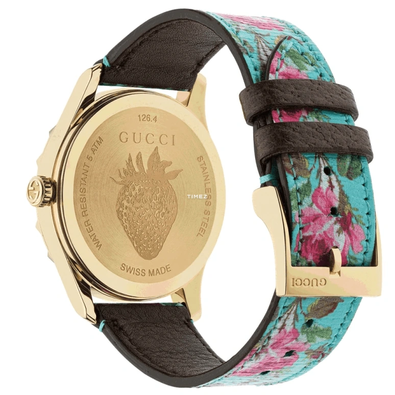 GUCCI,G-Timeless 38mm,38mm,Stainless Steel,Blue,Pink,Quartz,Sapphire,Crystal Glass,Round,YA1264085
