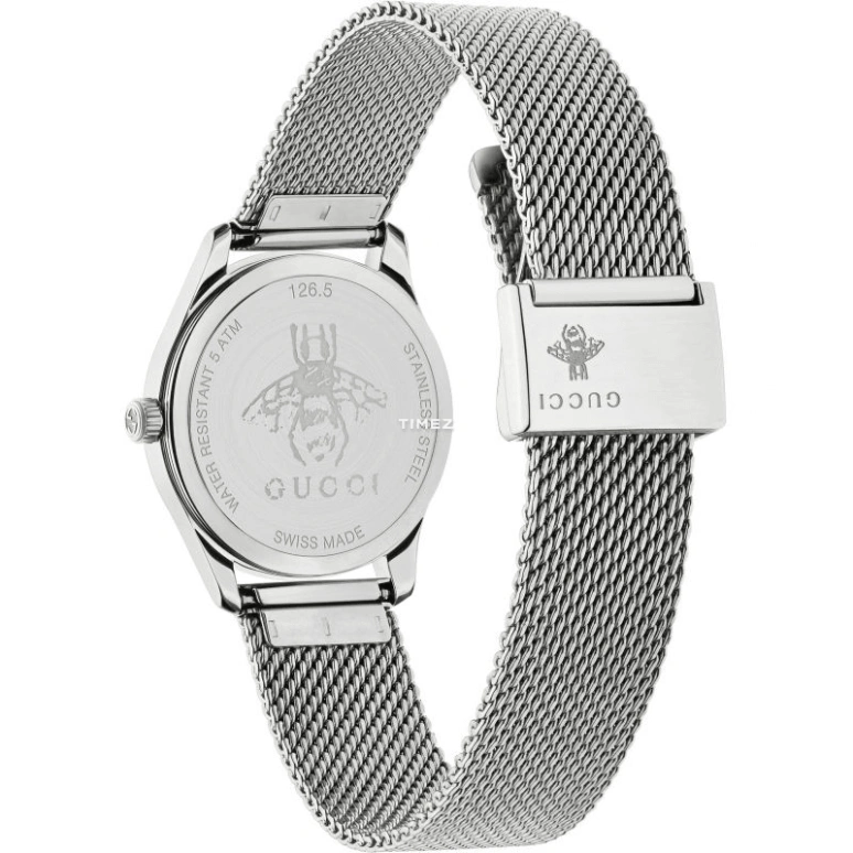 GUCCI,G-Timeless 29mm,29mm,Stainless Steel,White,Quartz,Day,Sapphire,Glass,602672 J6A70 8504