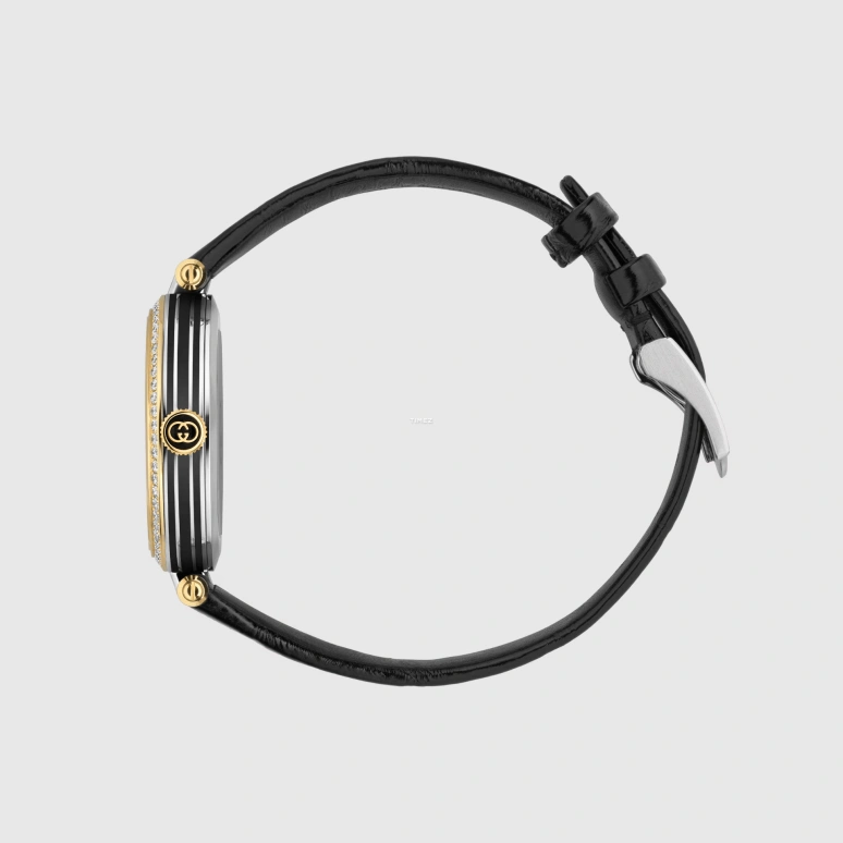 GUCCI,Model 2000 30mm,30mm,Stainless Steel,Resin,Black,Quartz,Sapphire,Crystal Glass,Round,814062 IE9A0 9812
