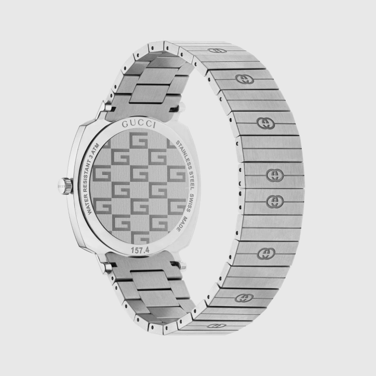 GUCCI,Grip 38mm,38mm,Stainless Steel,Sapphire,Crystal Glass,Closed,YA157410
