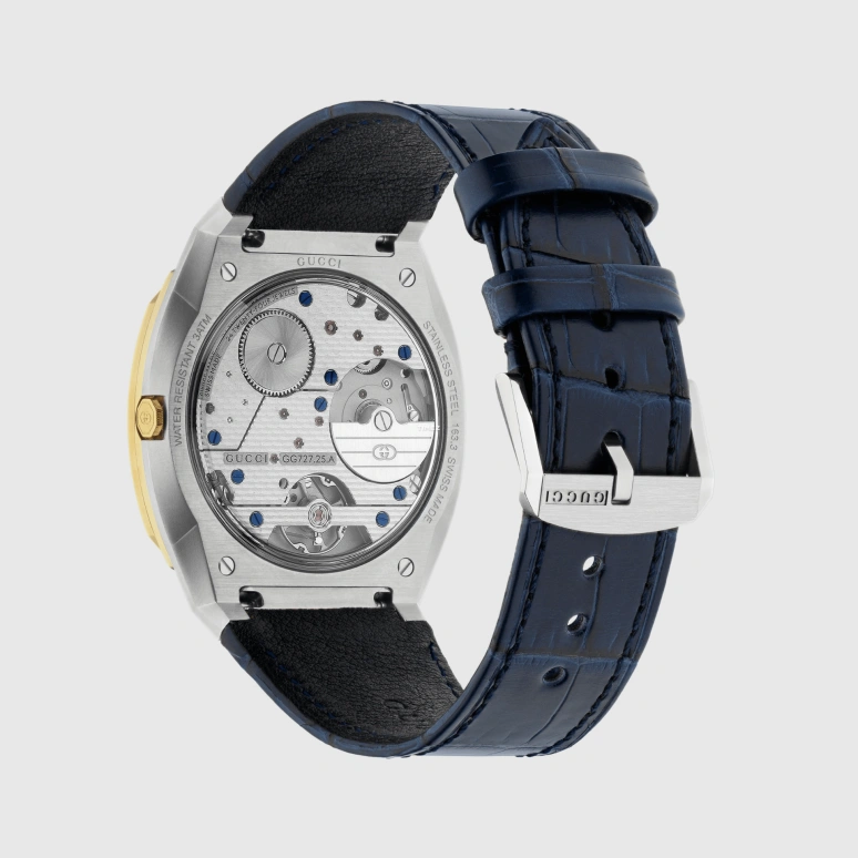 GUCCI,Gucci 25H 40mm,40mm,Stainless Steel,Blue,Automatic,Sapphire,Crystal Glass,Other,750583 IEBA0 8592