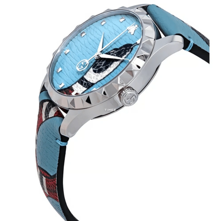 GUCCI,G-Timeless 38mm,38mm,Stainless Steel,Blue,Quartz,Sapphire,Crystal Glass,Round,YA1264080