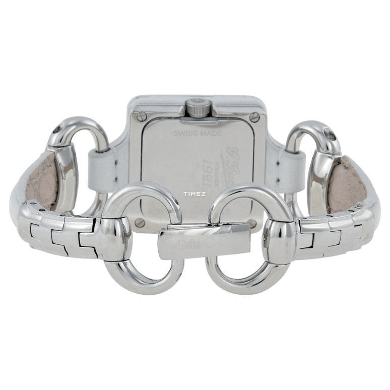 GUCCI,Other 24mm,24mm,Stainless Steel,White,Quartz,Sapphire,Crystal Glass,Square,YA130404