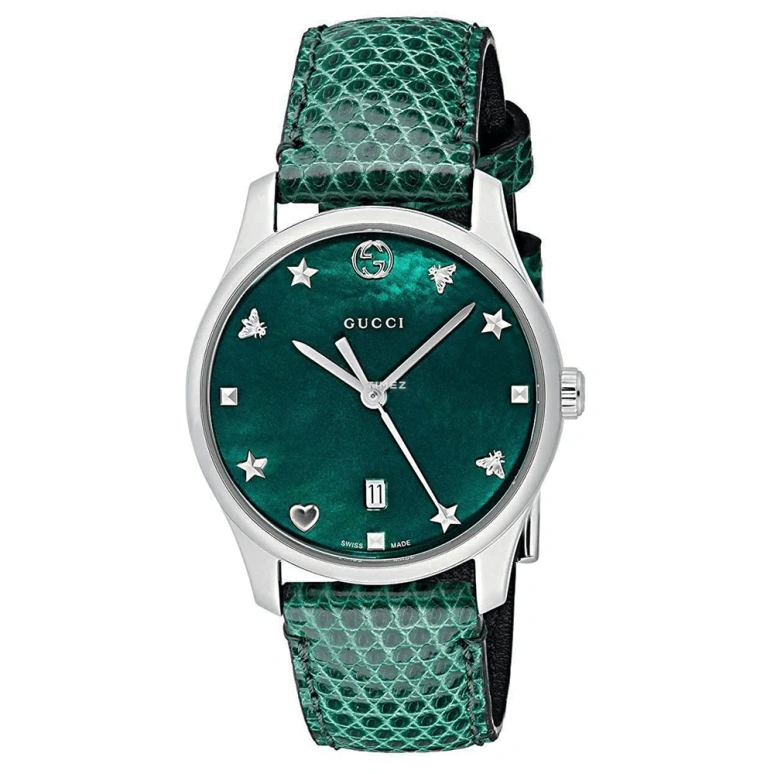 GUCCI,G-Timeless 29mm,29mm,Stainless Steel,Green,Quartz,Day,Hardlex,YA126585