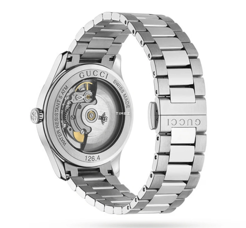 GUCCI,G-Timeless 38mm,38mm,Stainless Steel,Pink,Automatic,Sapphire,Glass,Round,652721 I16F0 8561