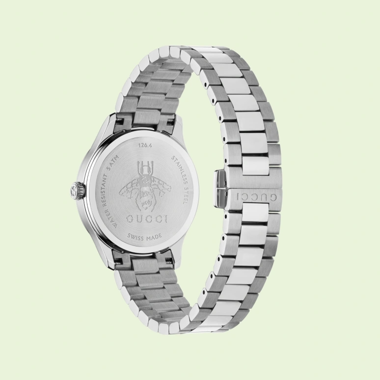 GUCCI,G-Timeless 32mm,32mm,Stainless Steel,Pink,Sapphire,Crystal Glass,YA1265033