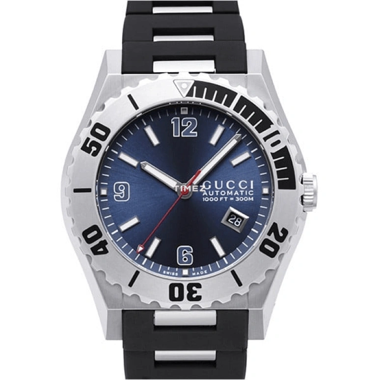 GUCCI,Pantheon 44mm,44mm,Stainless Steel,Blue,Automatic,Day,Sapphire,Crystal Glass,218084 I16Q0 8183