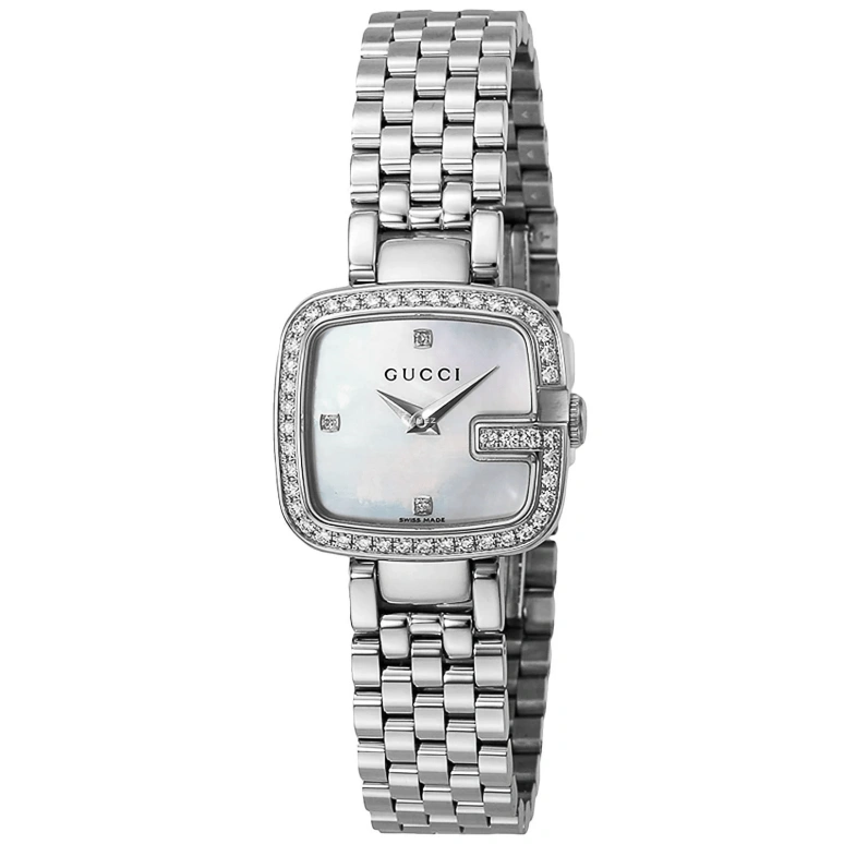 GUCCI,Gucci 24mm,24mm,Stainless Steel,White,Quartz,Sapphire,Square,YA125519