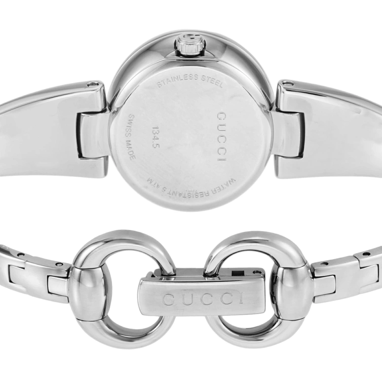 GUCCI,Gucci 26x24mm,26x24mm,Stainless Steel,Pink,Quartz,Sapphire,Crystal Glass,Round,YA134510