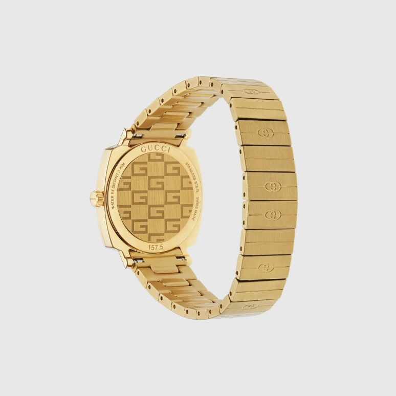 GUCCI,Grip 27mm,27mm,Stainless Steel,Gold,Sapphire,Closed,YA157502