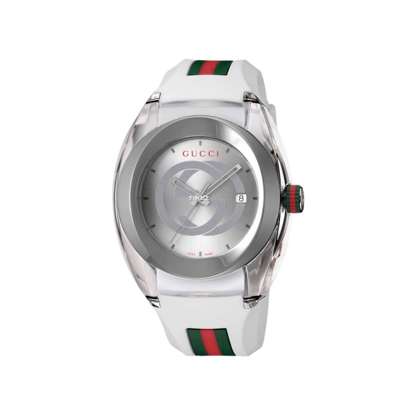 GUCCI,Gucci 46mm,46mm,Stainless Steel,Silver,Quartz,Day,Sapphire,YA137102A
