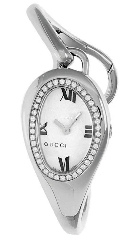 GUCCI,Gucci 21mm,21mm,Stainless Steel,White,Quartz,Sapphire,Crystal Glass,Other,YA103529