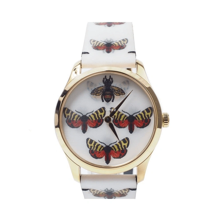 GUCCI,Gucci 38mm,38mm,Stainless Steel,White,Quartz,Sapphire,Crystal Glass,Round,YA1264109