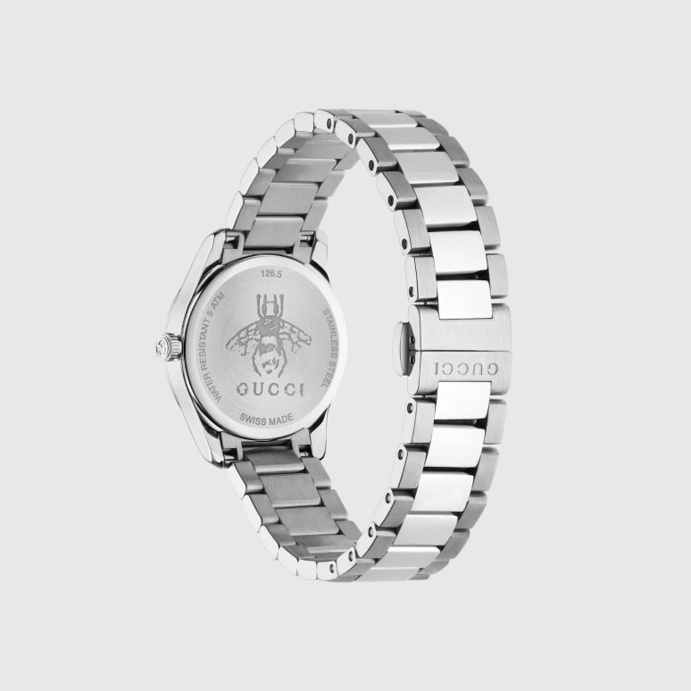 GUCCI,G-Timeless 27mm,27mm,Stainless Steel,Silver White,Hardlex,Closed,YA126572