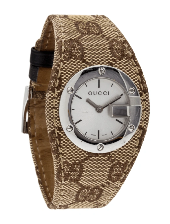 GUCCI,Gucci 30mm,30mm,Stainless Steel,Silver,Quartz,Sapphire,Crystal Glass,Round,YA104503