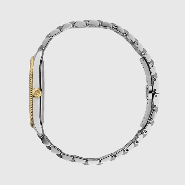 GUCCI,G-Timeless 36mm,36mm,Stainless Steel,Yellow Gold,Green,Quartz,Sapphire,Crystal Glass,Round,681758 I8600 9802