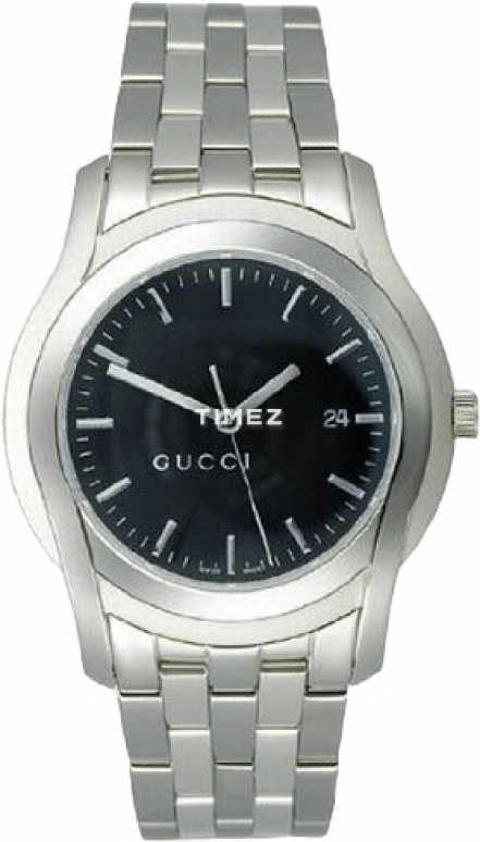GUCCI,Gucci 42mm,42mm,Stainless Steel,Black,Quartz,YA055211