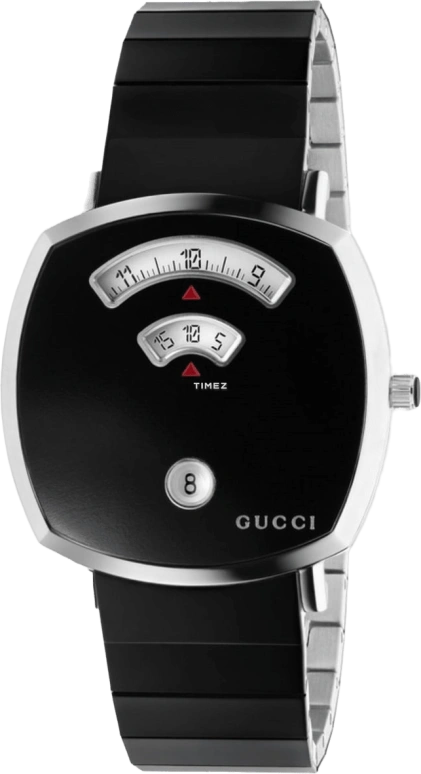 GUCCI,Grip 38mm,38mm,Stainless Steel,Black,Quartz,In-house Caliber,Sapphire,YA157435